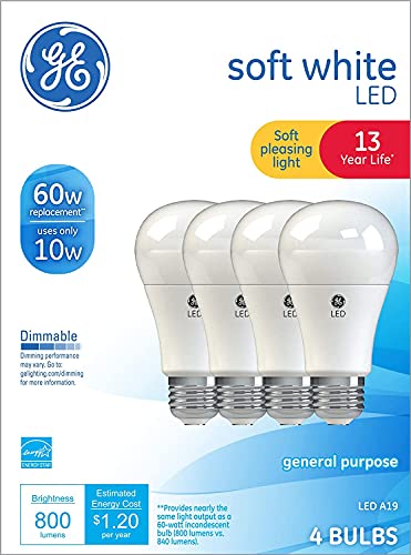 GE LED 60W Soft White Light Bulb