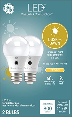 GE LED+ Dusk to Dawn LED Light Bulbs