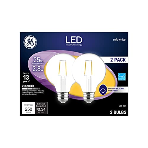 GE LED Light Bulbs, G25 Globe Light Bulbs
