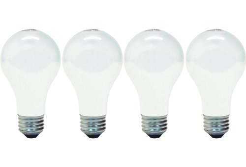 GE Lighting A19 Halogen Bulb, Soft White, 4-Pack