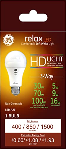 GE Lighting Relax LED 3-Way Light Bulb