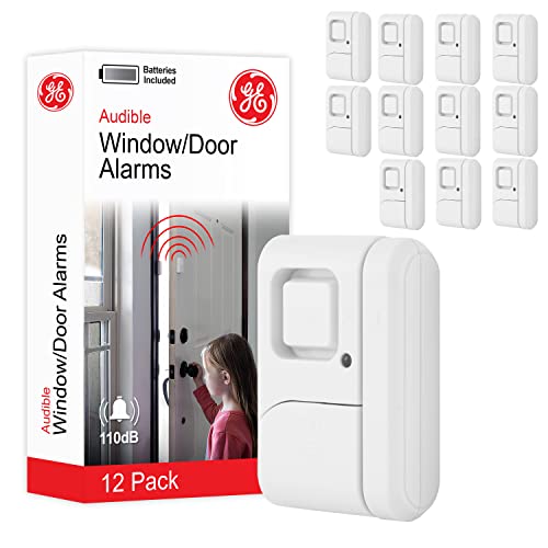 GE Window and Door Alarm 12 Pack: DIY Burglar Alert