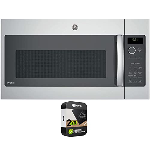 GE Profile Microwave Oven Stainless Steel Bundle