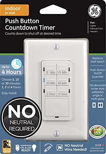 GE Push-Button Countdown Timer Switch