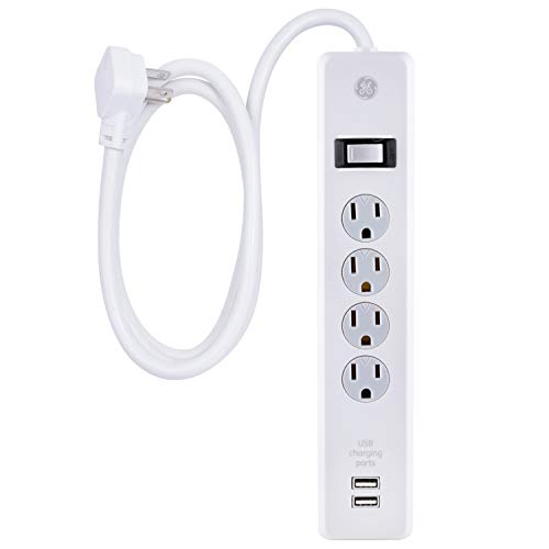 GE Surge Protector with 4 Outlets and 2 USB Ports