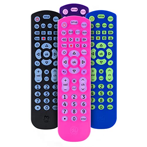 GE Pink 4-Device Universal Remote for Smart TVs & Players