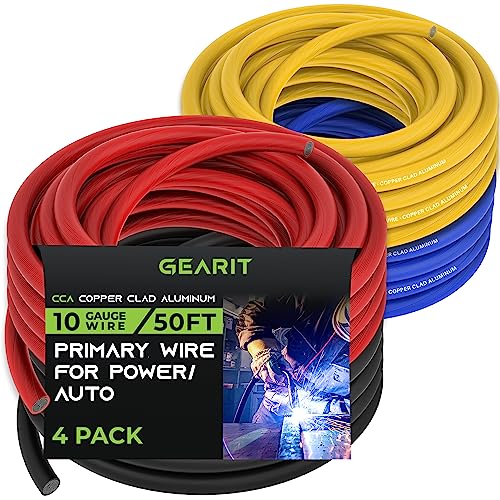 GearIT 10 Gauge Wire - Primary Automotive Power/Ground Battery Cable