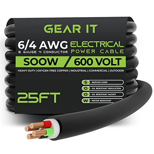 GearIT 6/4 6 AWG Portable Power Cable