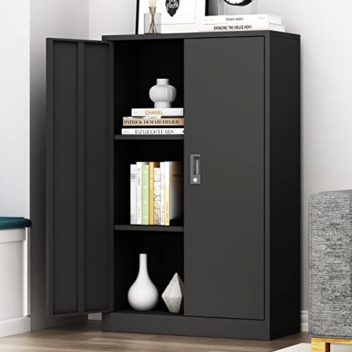 GEDELITE Metal Storage Cabinet - Black
