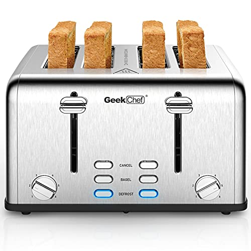 Geek Chef Stainless Steel Toaster 4 Slice