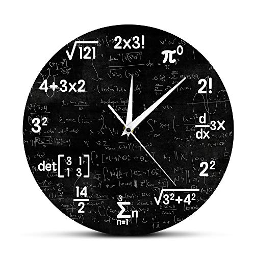Geeky Days Math Equations Chalkboard Wall Clock
