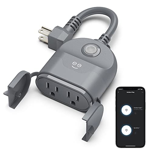 meross Outdoor Smart Plug Compatible with Apple HomeKit, Siri, Alexa,  Google Assistant and SmartThings, Waterproof WiFi Outdoor Outlet, Remote &  Voice Control, Timer, FCC and ETL Certified HomeKit New-2 Scoket