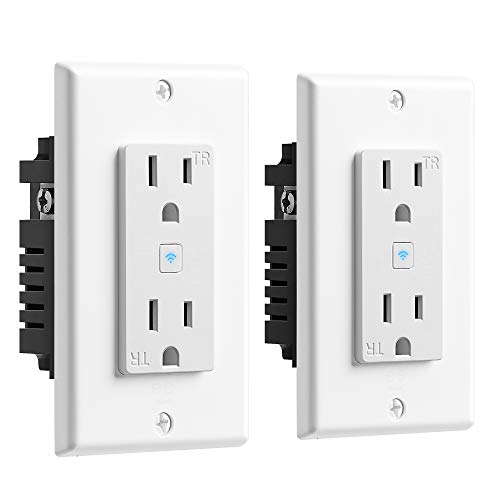 Geeni Wi-Fi Smart Wall Outlet with 2 Plugs - Control Devices Anywhere!