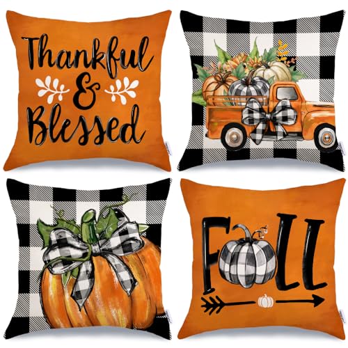 GEEORY Fall Decorative Throw Pillow Covers