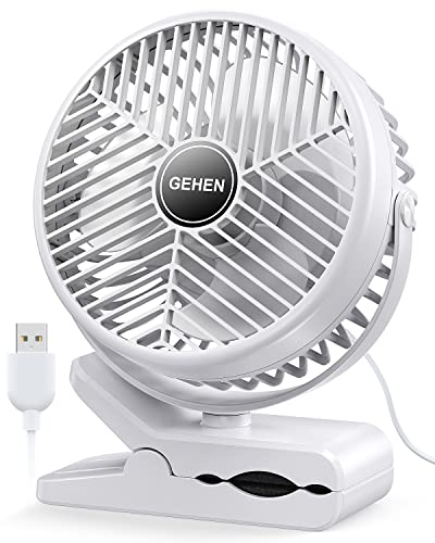 GEHEN 6" Personal Bedroom Clip Fan, Ultra Quiet & Strong Airflow
