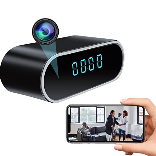 Gellisleft WiFi Alarm Clock Cam: HD 1080P, Night Vision, Motion Detection