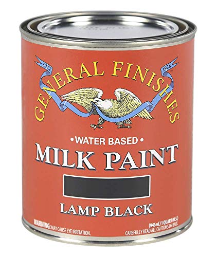 General Finishes Water Based Milk Paint, 1 Quart, Lamp Black