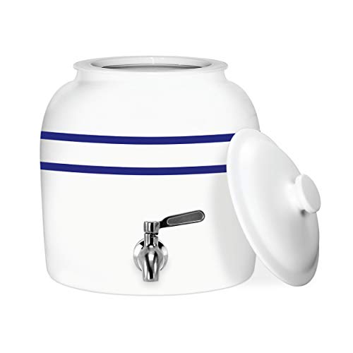 Geo Sports Crock Water Dispenser 3-5 Gallon - BPA Free (Blue Stripe)