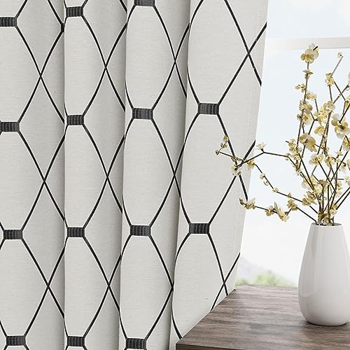 Geometric Pattern Curtains 84-Inch Long for Living Room