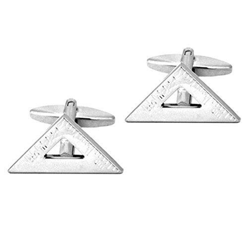 Geometric Twist: Protractor Triangle Cufflinks