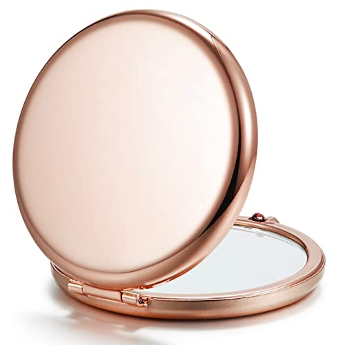 Getinbulk Compact Mirror for Purse: Portable, Magnifying, Rose Gold