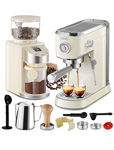 Gevi 20 Bar Compact Espresso Coffee Machine with Milk Frother