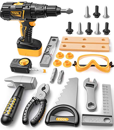 Geyiie Toy Tool Set with Power Drill