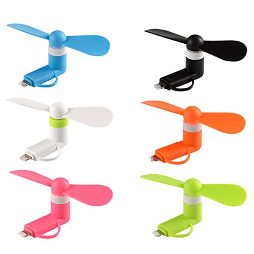 Gfytdxe Mini Cell Phone Fan - 2-in-1 Fan for iPhone, iPad, Android Smartphone