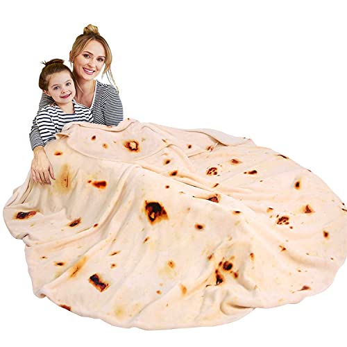 Giant Burrito Tortilla Blanket Double Sided