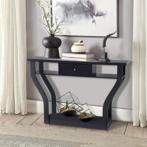Giantex Console Hall Table with Storage Drawer and Shelf