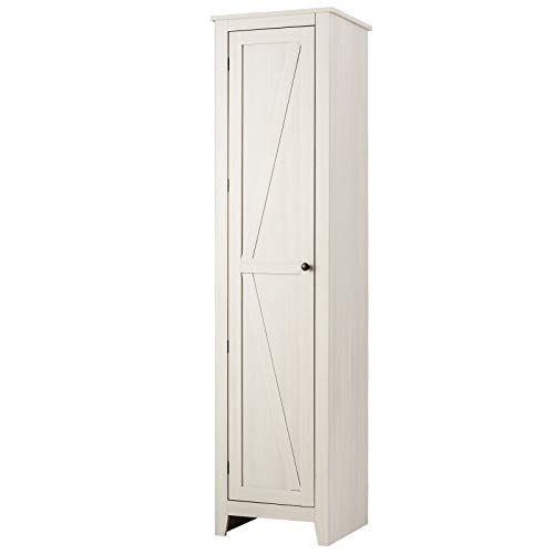 Giantex Free Standing Tall Storage Cabinet 17x16x72 Inch Utility Cabinet (White)