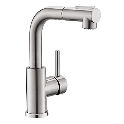 GIMILI Bar Sink Faucet with Pull Out Sprayer
