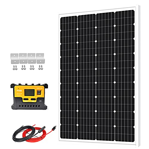 Giosolar Solar Panel Kit with Charge Controller & Cables