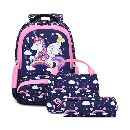 Girls Unicorn Backpack Set