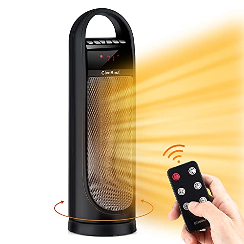 GiveBest Portable Ceramic Heater with Remote Control and Safety Features