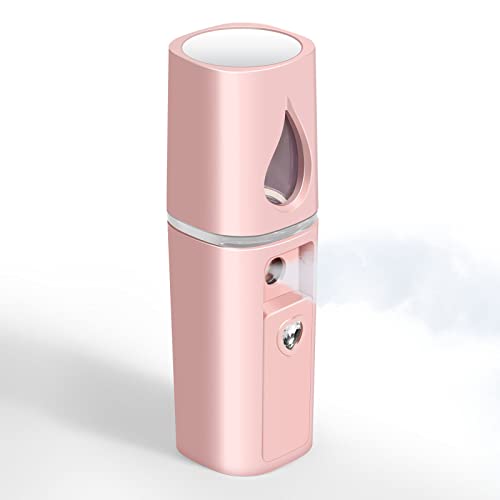GIVERARE Pink Nano Facial Steamer: USB Rechargeable Mist Sprayer