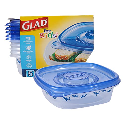 Glad for Kids Sharks GladWare Medium Lunch Square Food Storage Containers