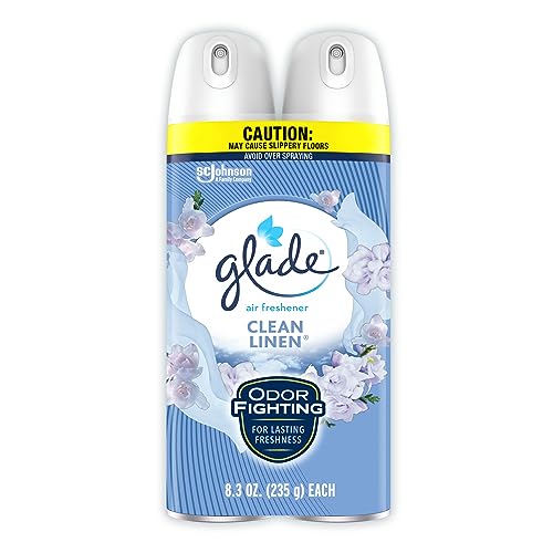 Glade Air Freshener Spray, Clean Linen, 8.3 oz, 2 Count