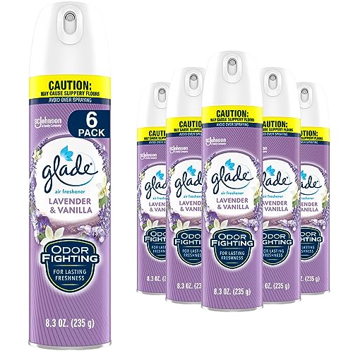 Glade Air Freshener Spray, Lavender & Vanilla, 8.3 oz, 6 Count