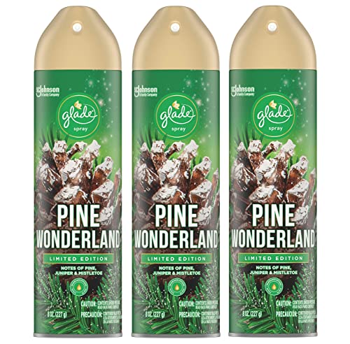 Pine Wonderland Holiday Collection Air Freshener Spray - 3 Pack - 8 OZ Each
