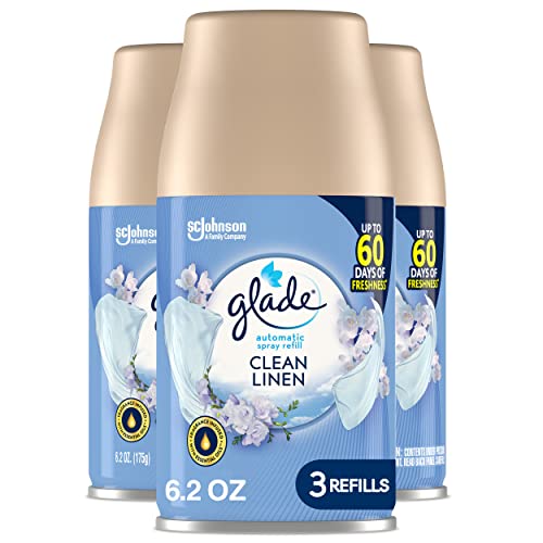 Glade Clean Linen Automatic Spray Refill, 6.2 Oz, 3 Count