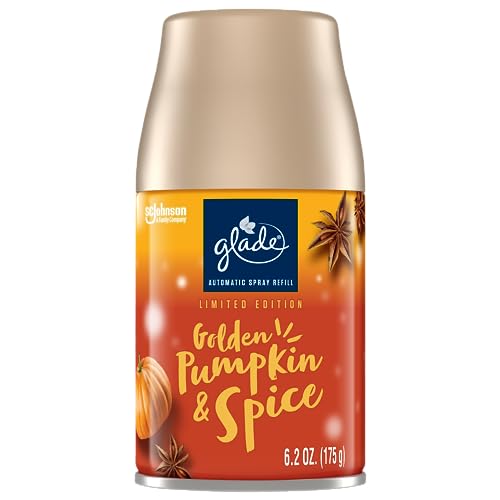 Glade Automatic Spray Refill, Air Freshener for Home and Bathroom, Golden Pumpkin & Spice, 6.2 Oz