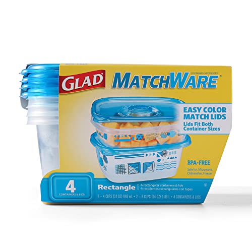 Gladware Matchware Food Storage Containers - BPA Free Easy Match
