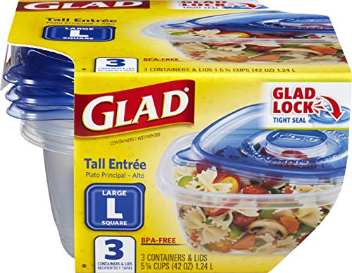 Glad Holiday Edition Tall Entrée Food Storage Containers with Lids 3  Reviews 2023