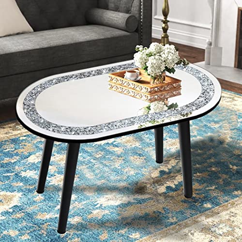 Glam Crystal Crushed Diamond Mirror Table for Living Room