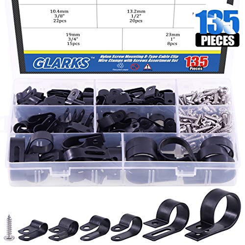 Glarks Cable Clip Wire Clamp Kit