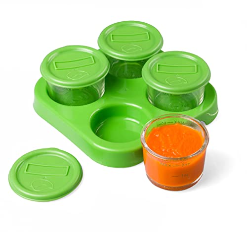 Glass Baby Food Storage Containers - 2oz Jars with Lids