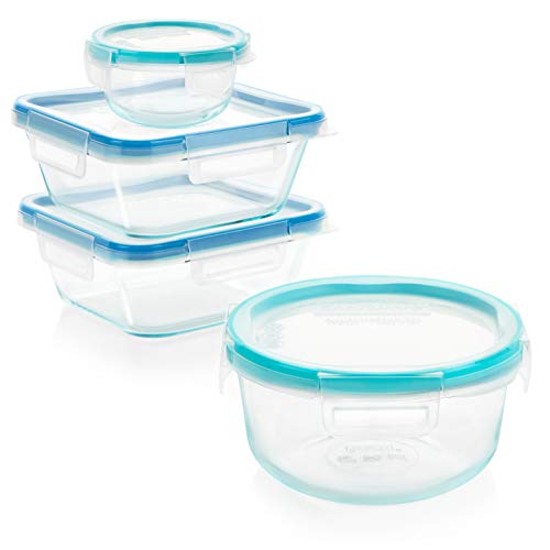 Glass Food Storage Container Set (8-Piece)