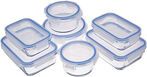 Glass Locking Lids Food Storage Containers Set