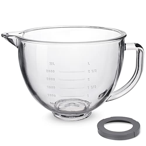 5 QT Glass Mixing Bowl for KitchenAid Stand Mixers